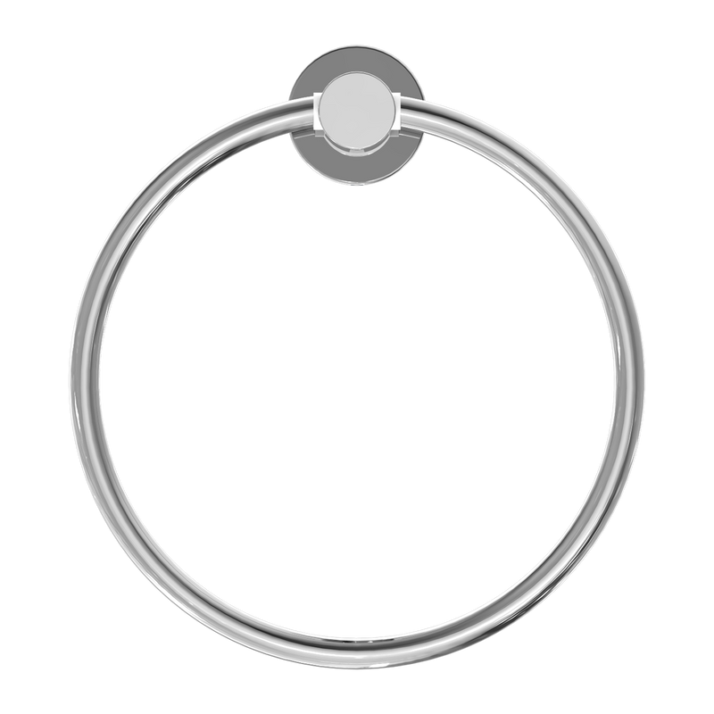 Mecca Hand Towel Ring Chrome