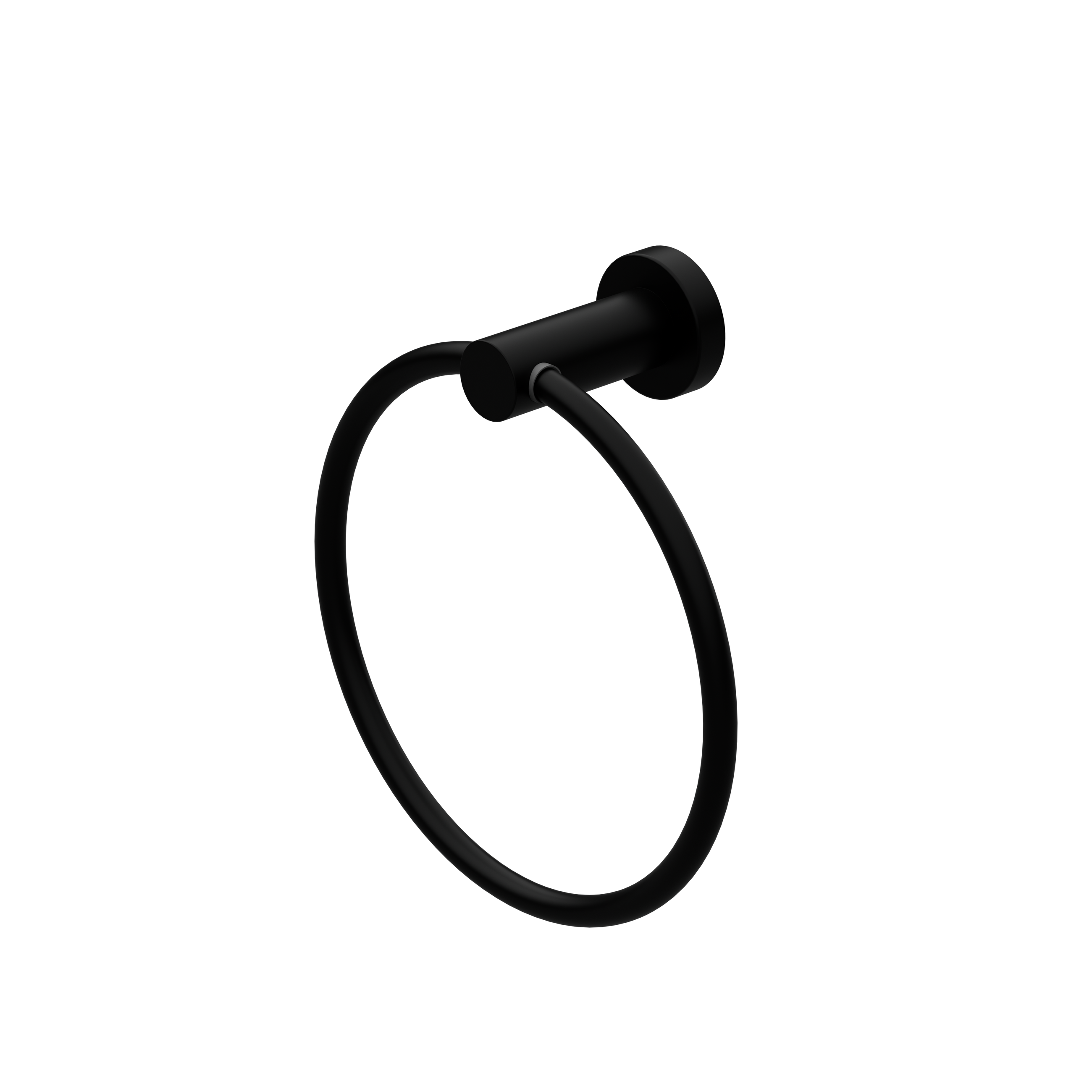 Mecca Hand Towel Ring Matte Black