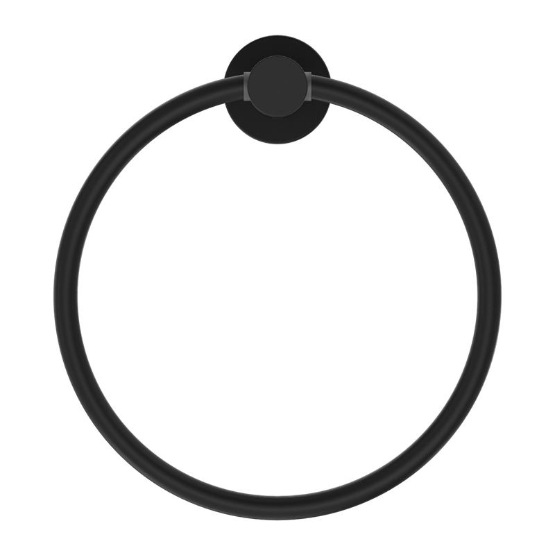 Mecca Hand Towel Ring Matte Black