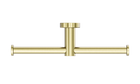 Mecca Double Toilet Roll Holder Brushed Gold
