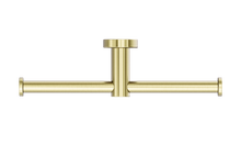 Mecca Double Toilet Roll Holder Brushed Gold