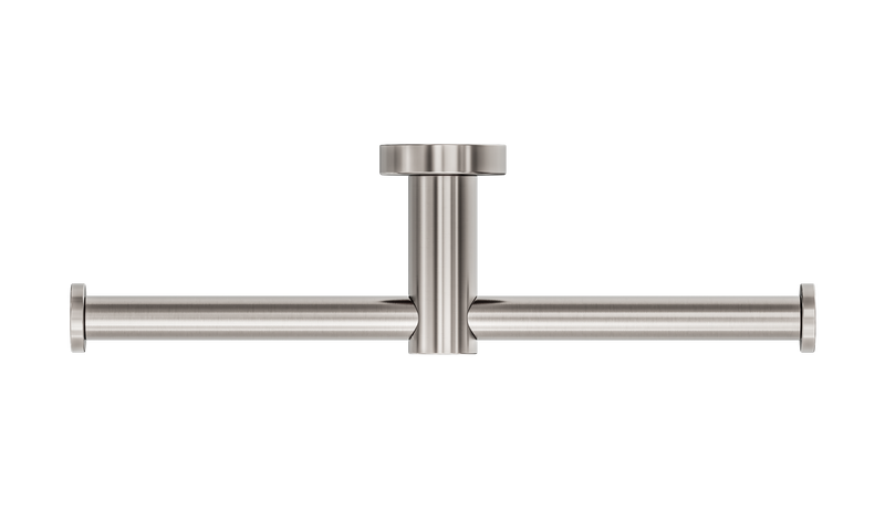 Mecca Double Toilet Roll Holder Brushed Nickel