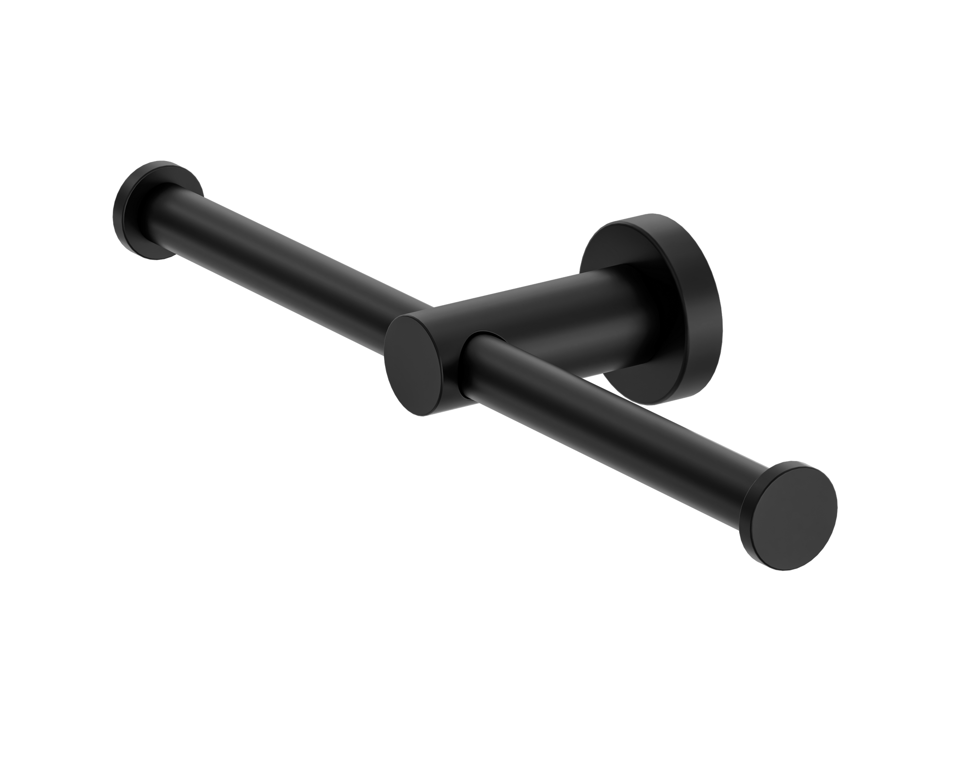Mecca Double Toilet Roll Holder Matte Black