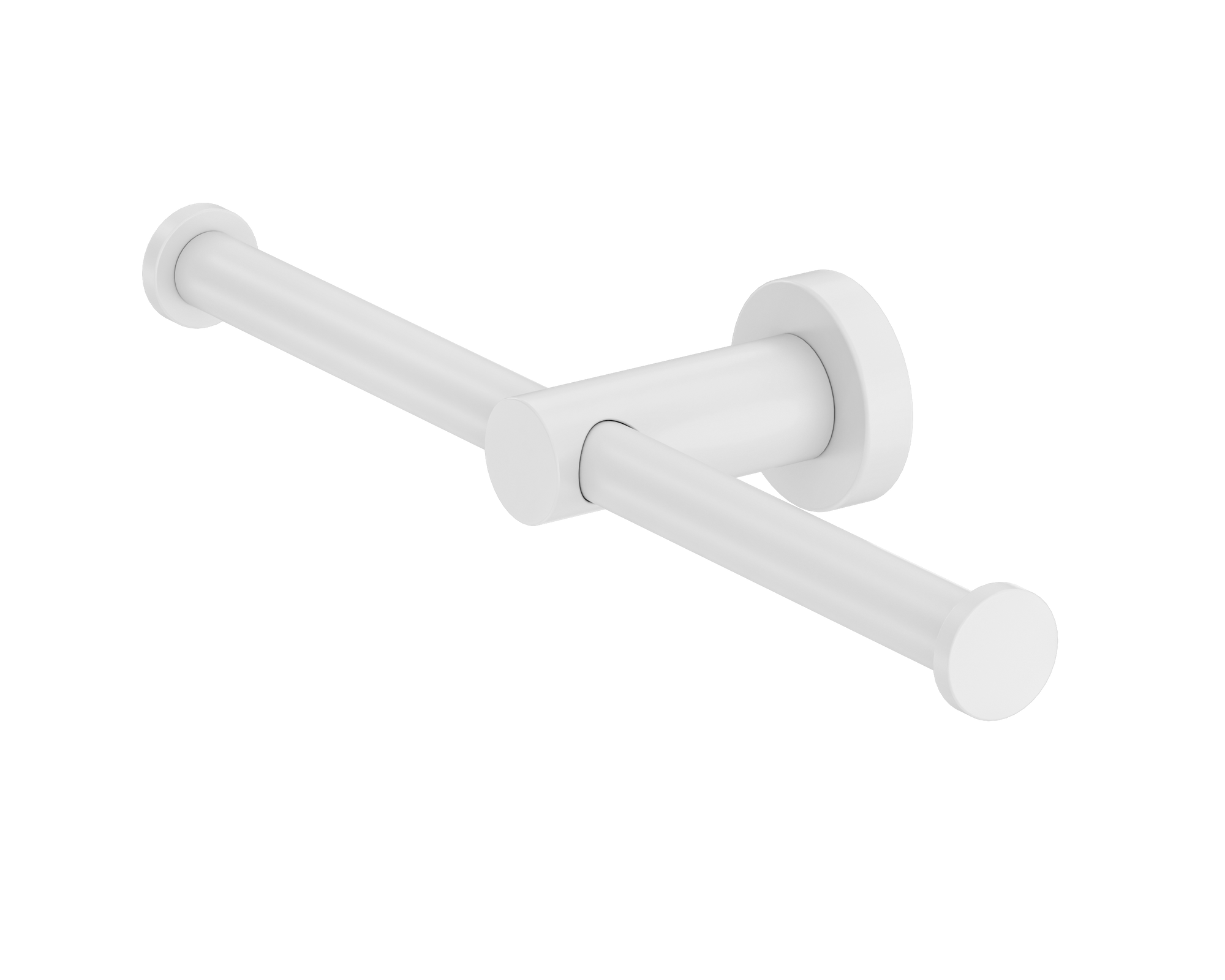 Mecca Double Toilet Roll Holder Matte White