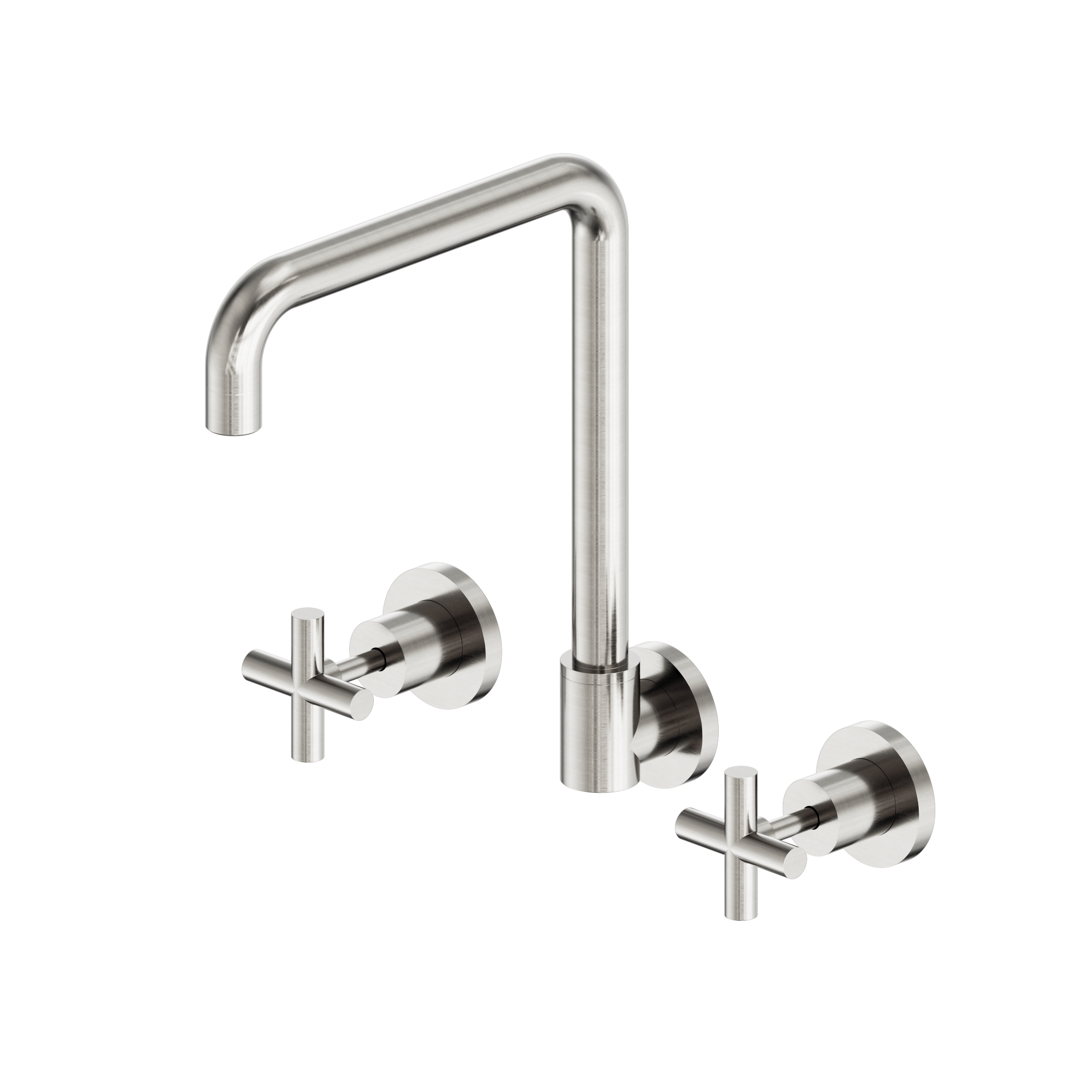 X Plus Wall Kitchen Set Swivel Spout Brushed Nickel