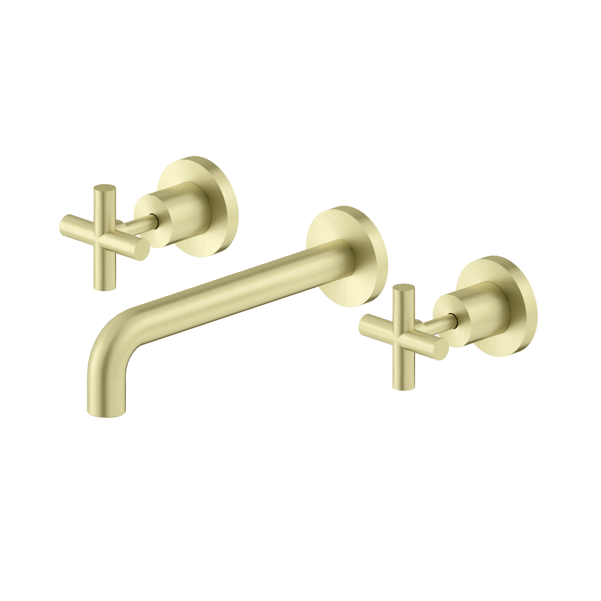 X Plus Wall Basin Set 215mm Brushed Gold