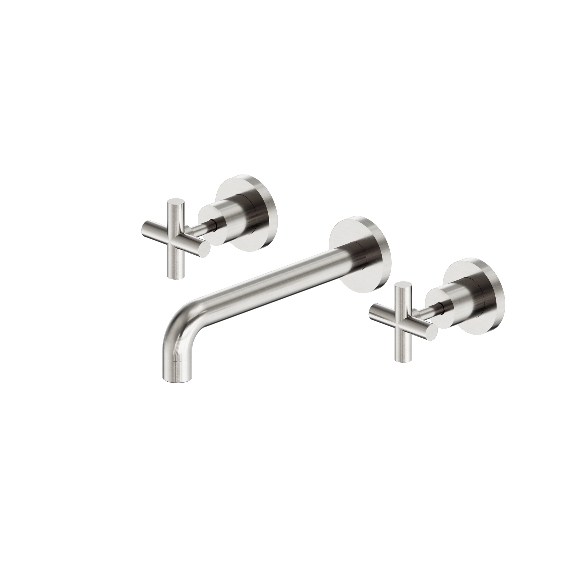 X Plus Wall Basin Set 215mm Brushed Nickel