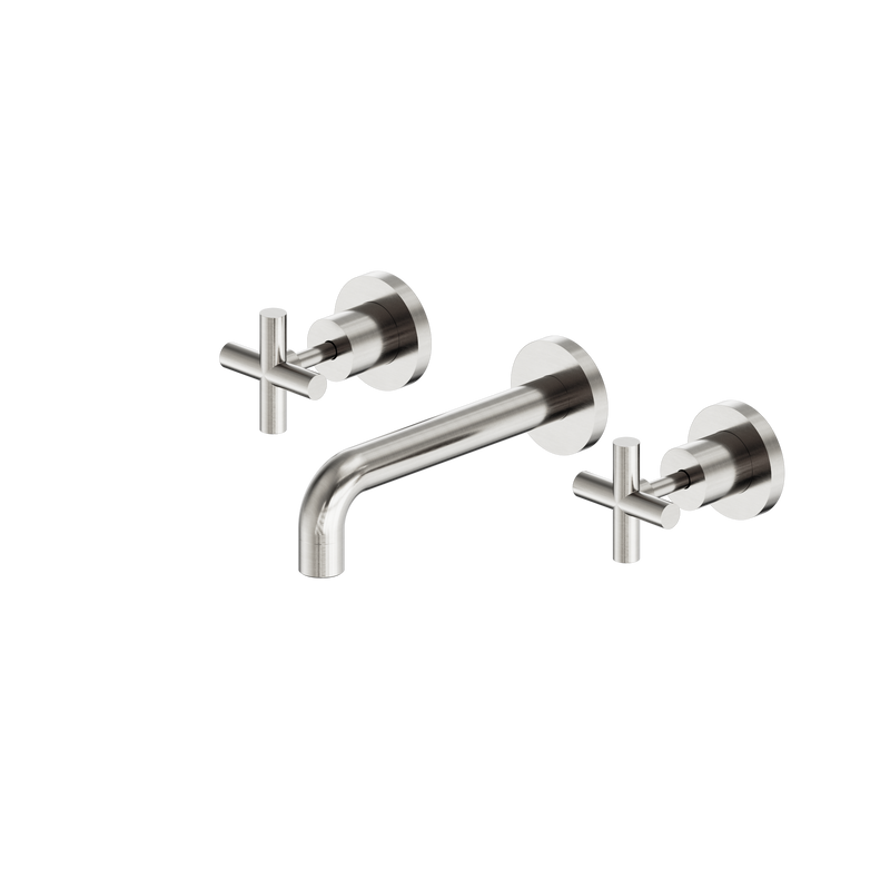 X Plus Wall Basin Set 180mm Brushed Nickel