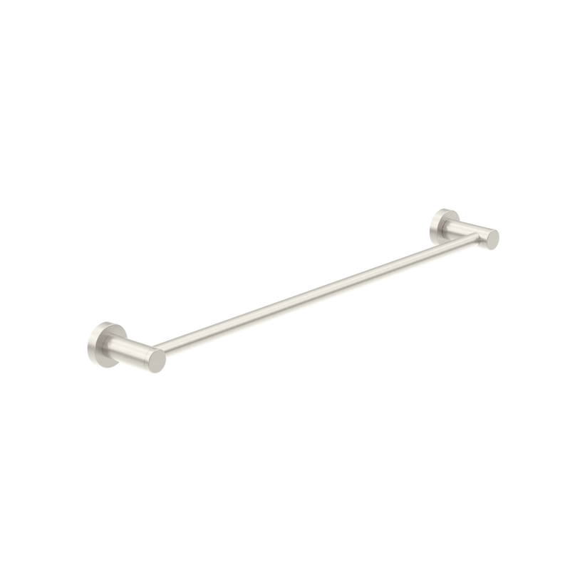 Dolce II Single Towel Rail 600mm Brushed Nickel