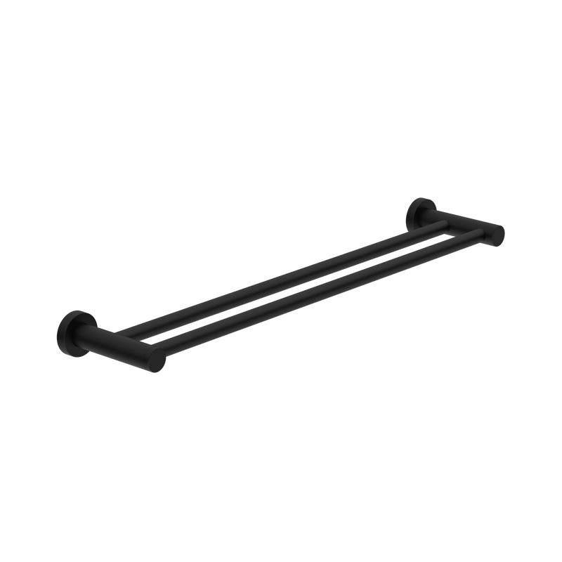 Dolce II Double Towel Rail 600mm Matte Black