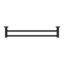 Dolce II Double Towel Rail 600mm Matte Black