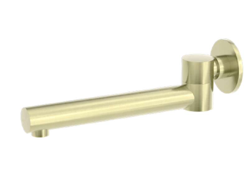 Dolce Wall Mounted Swivel Bath Spout Only Brushed Gold