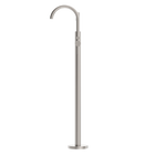 Mecca Round Freestanding Mixer With Hand Shower Brushed Nickel