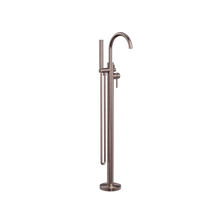 Mecca Round Freestanding Mixer With Hand Shower Brushed Bronze