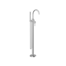 Mecca Round Freestanding Mixer With Hand Shower Chrome