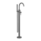 Mecca Round Freestanding Mixer With Hand Shower Gun Metal