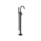 Mecca Round Freestanding Mixer With Hand Shower Matte Black