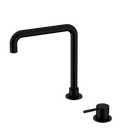 Mecca Hob Basin Mixer Square Swivel Spout Matte Black