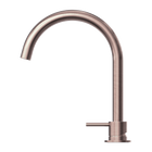 Mecca Hob Basin Mixer Round Swivel Spout Brushed Bronze