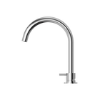 Mecca Hob Basin Mixer Round Swivel Spout Chrome