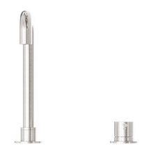 Mecca Hob Basin Mixer Square Swivel Spout Brushed Nickel