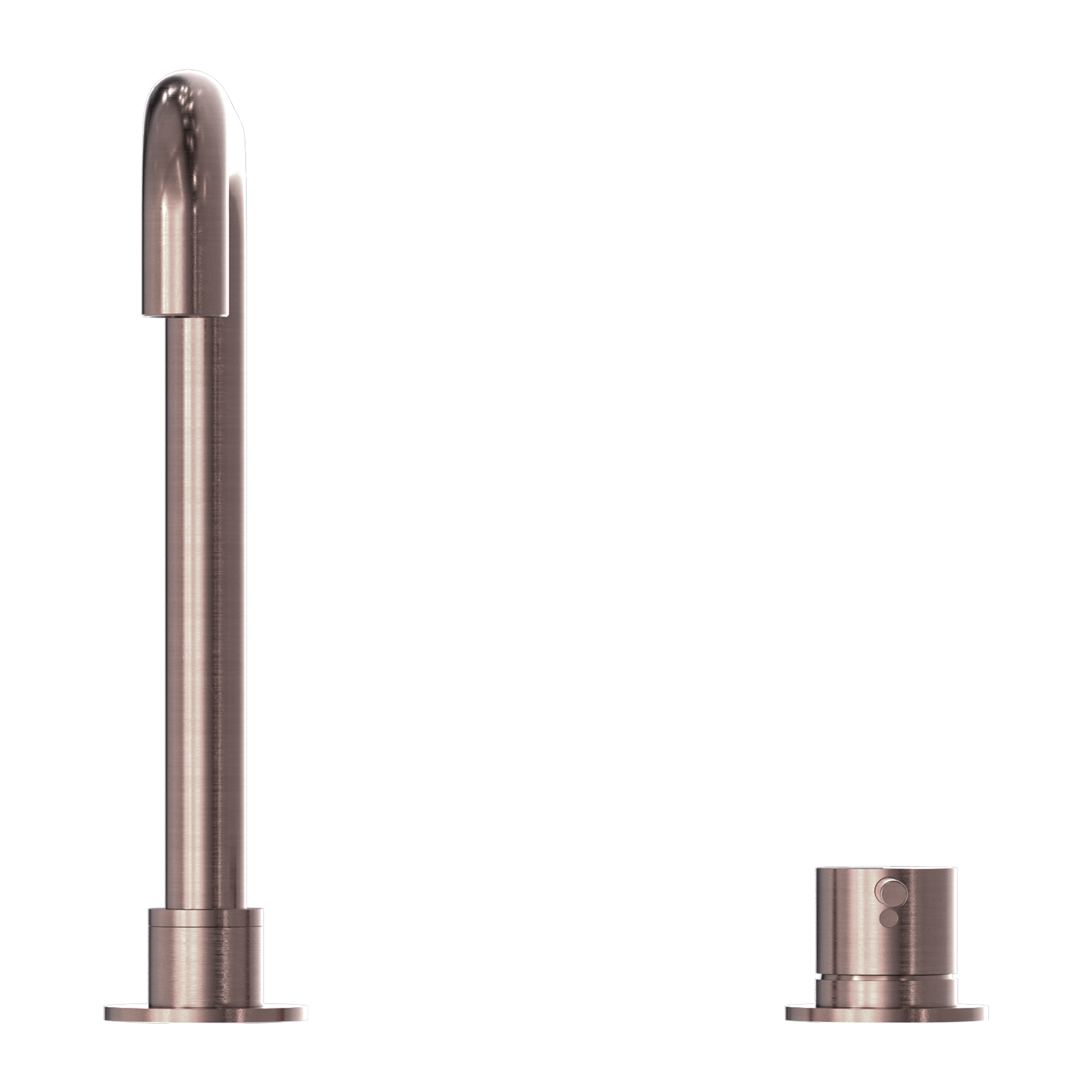 Mecca Hob Basin Mixer Square Swivel Spout Brushed Bronze