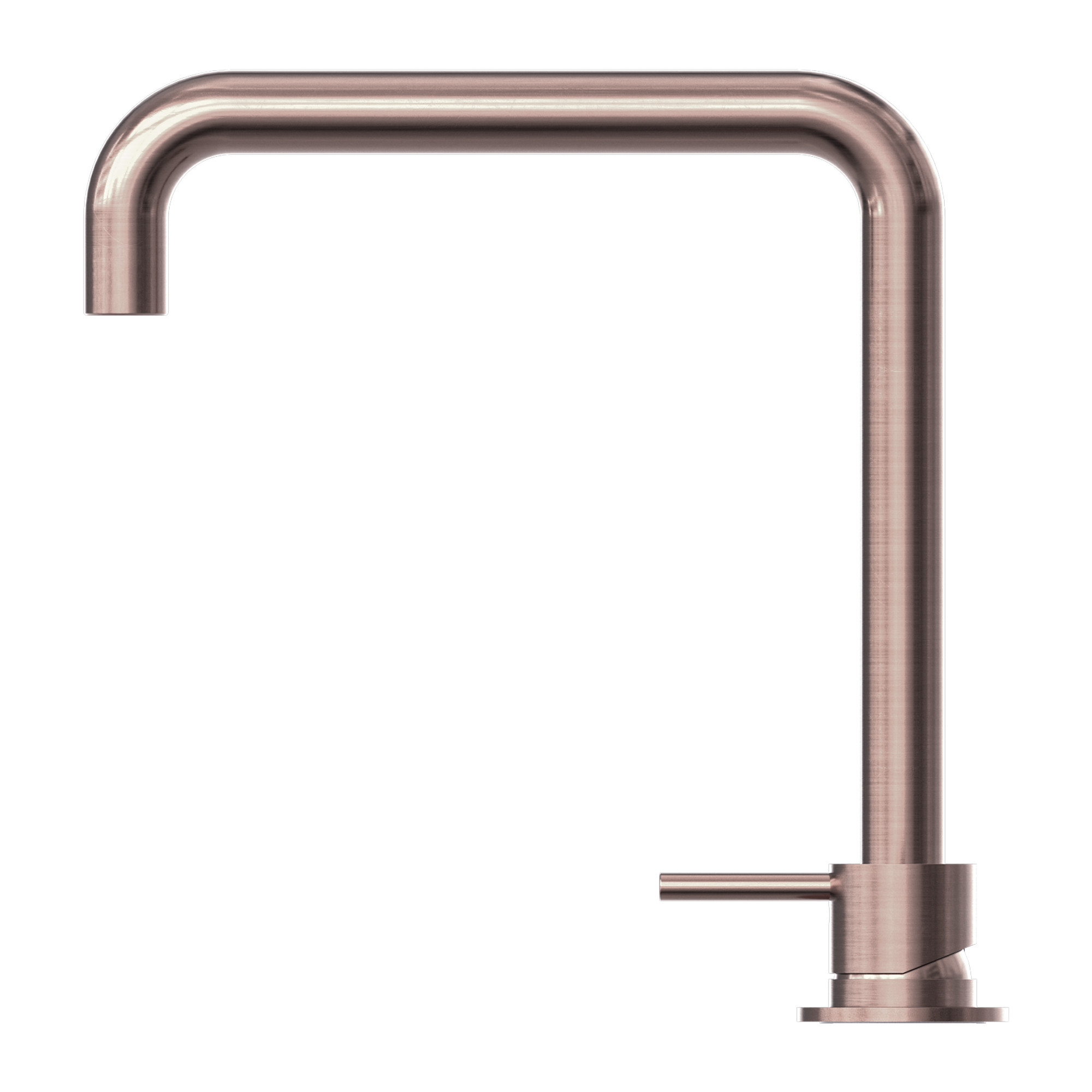 Mecca Hob Basin Mixer Square Swivel Spout Brushed Bronze