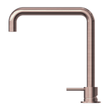 Mecca Hob Basin Mixer Square Swivel Spout Brushed Bronze