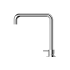 Mecca Hob Basin Mixer Square Swivel Spout Chrome