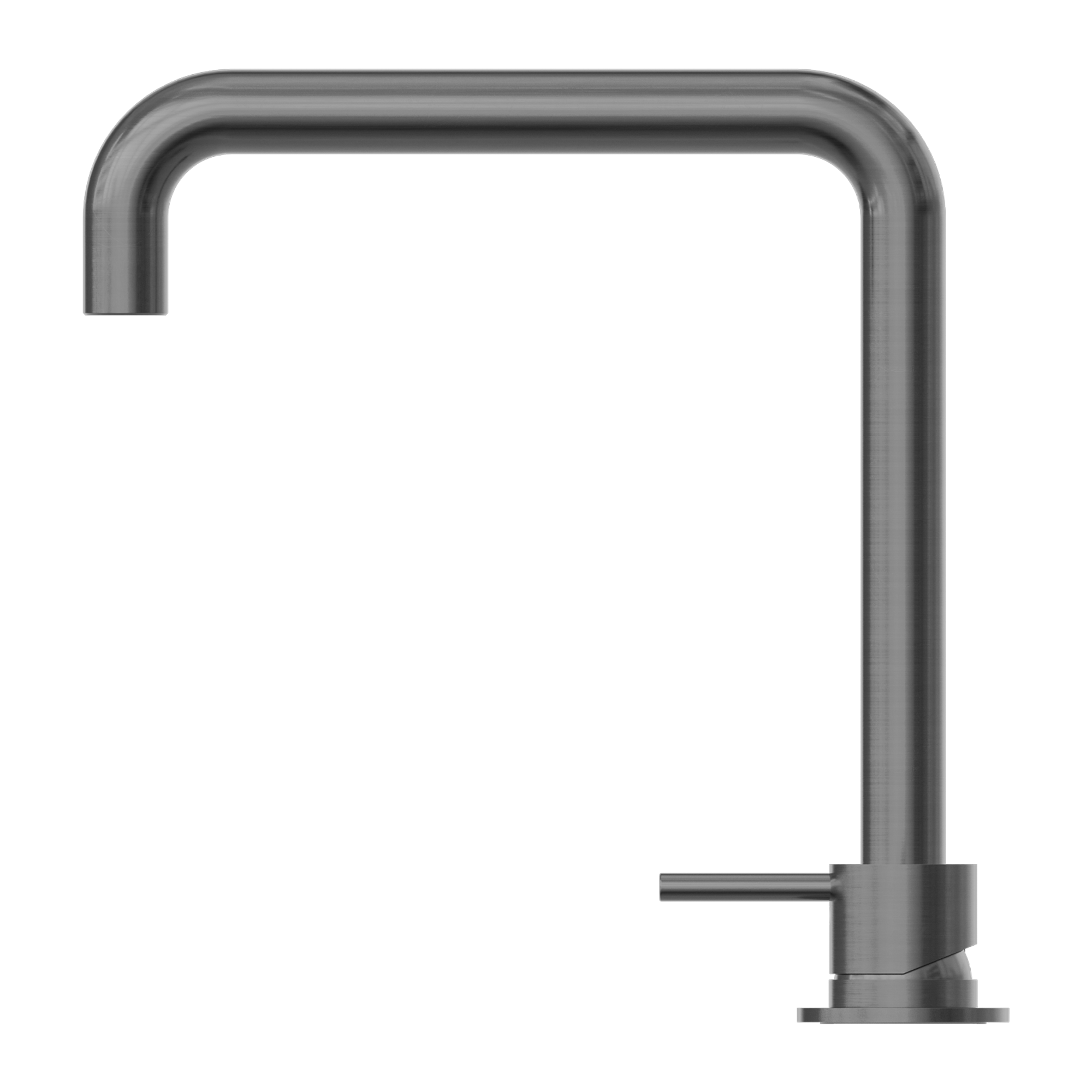 Mecca Hob Basin Mixer Square Swivel Spout Gun Metal