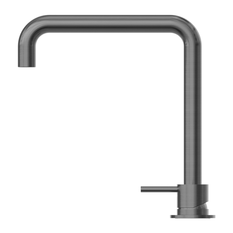 Mecca Hob Basin Mixer Square Swivel Spout Gun Metal