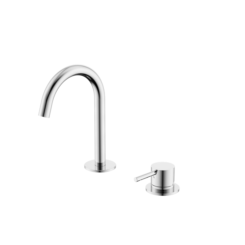 Mecca Hob Baisn Mixer Set Arc Spout Chrome