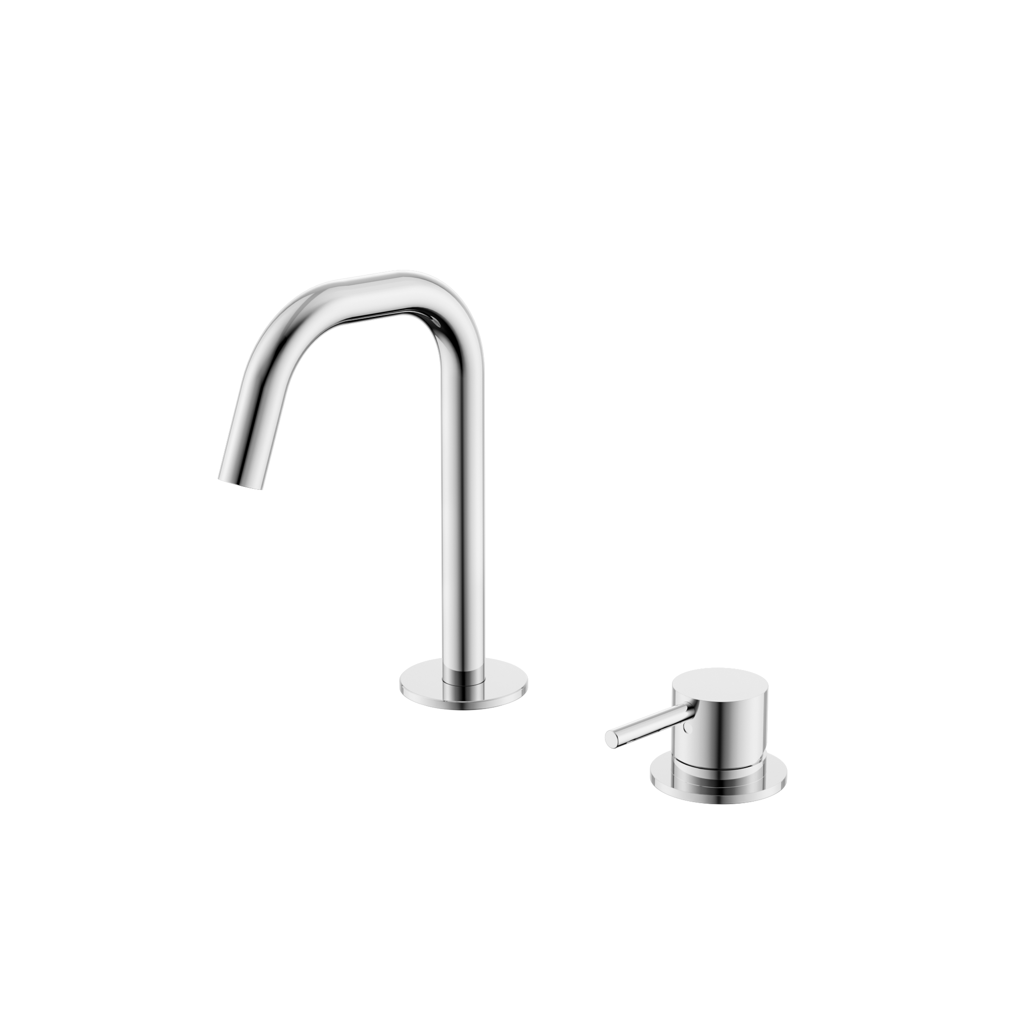 Mecca Hob Baisn Mixer Set Edge Spout Chrome