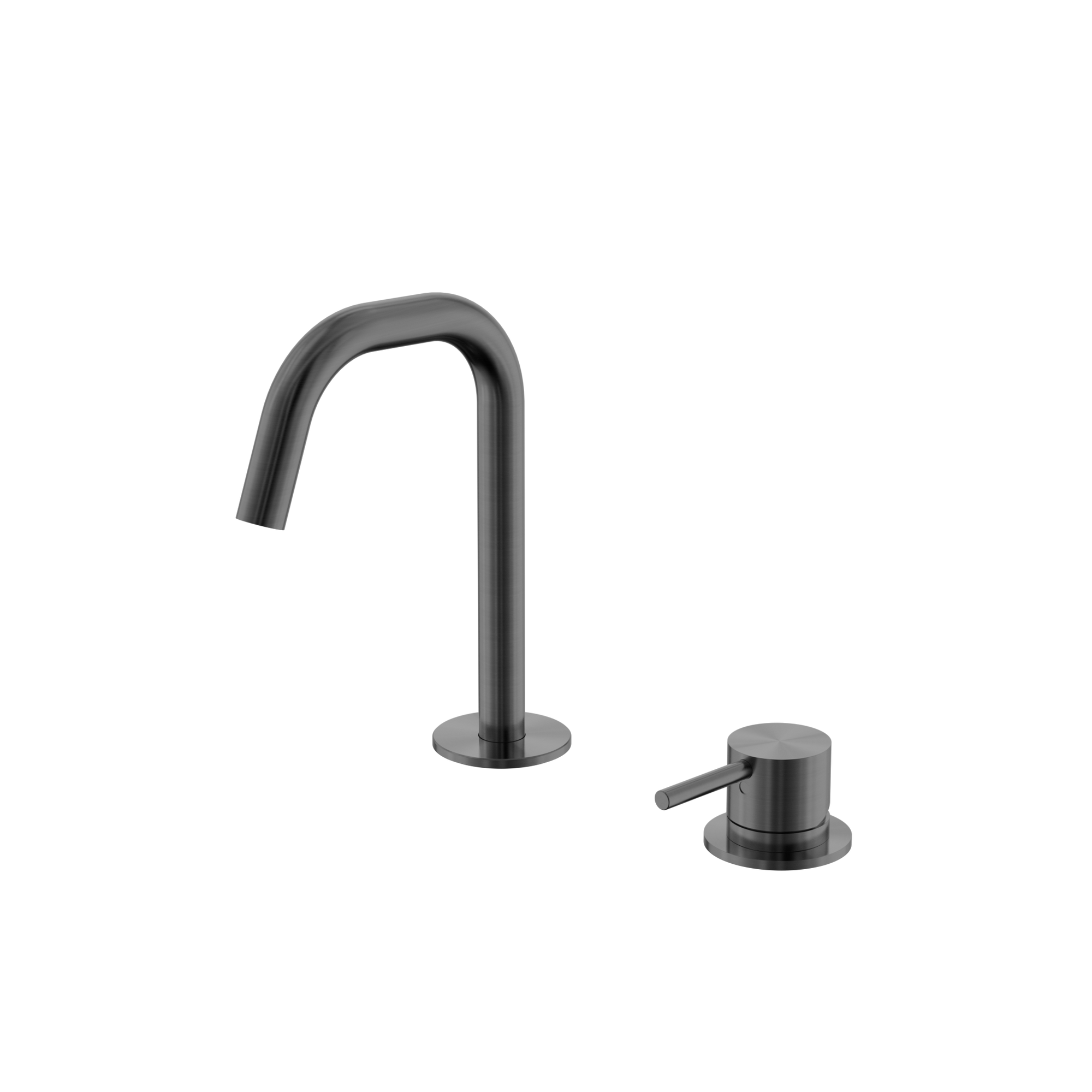 Mecca Hob Baisn Mixer Set Edge Spout Gun Metal