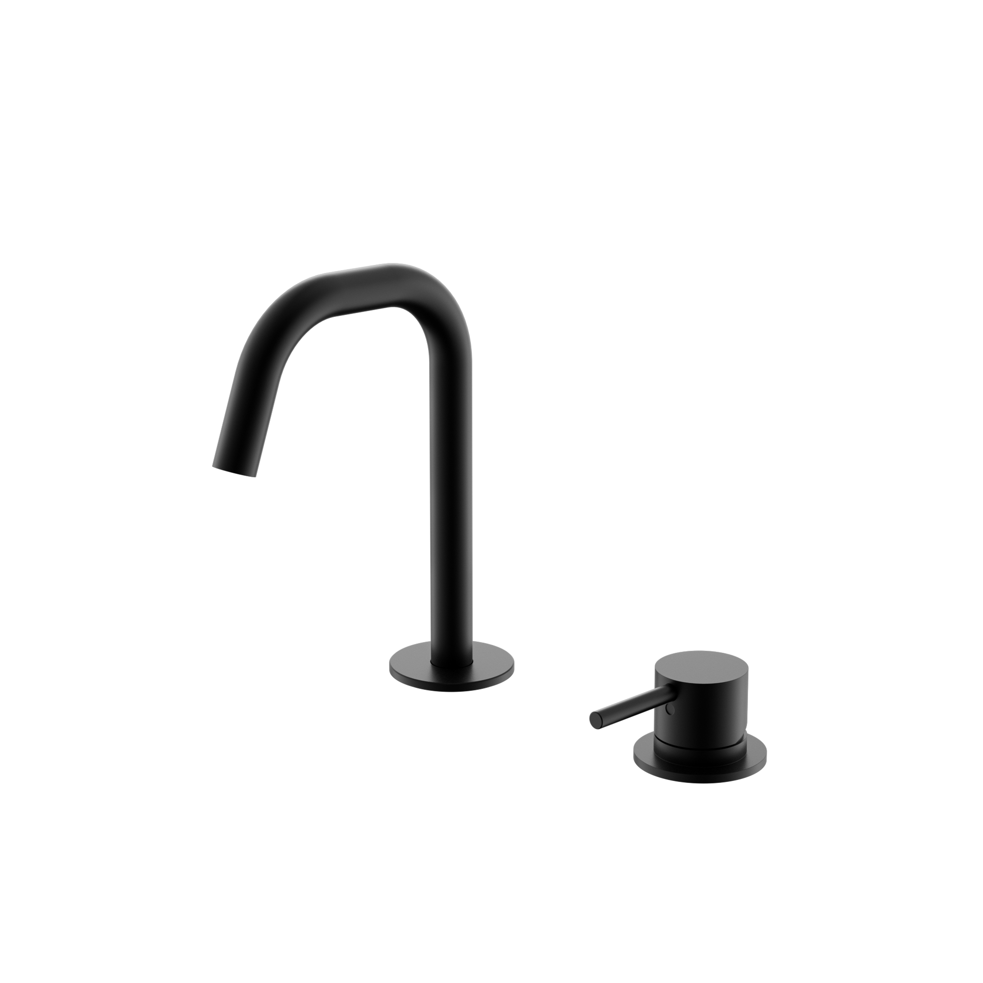 Mecca Hob Baisn Mixer Set Edge Spout Matte Black