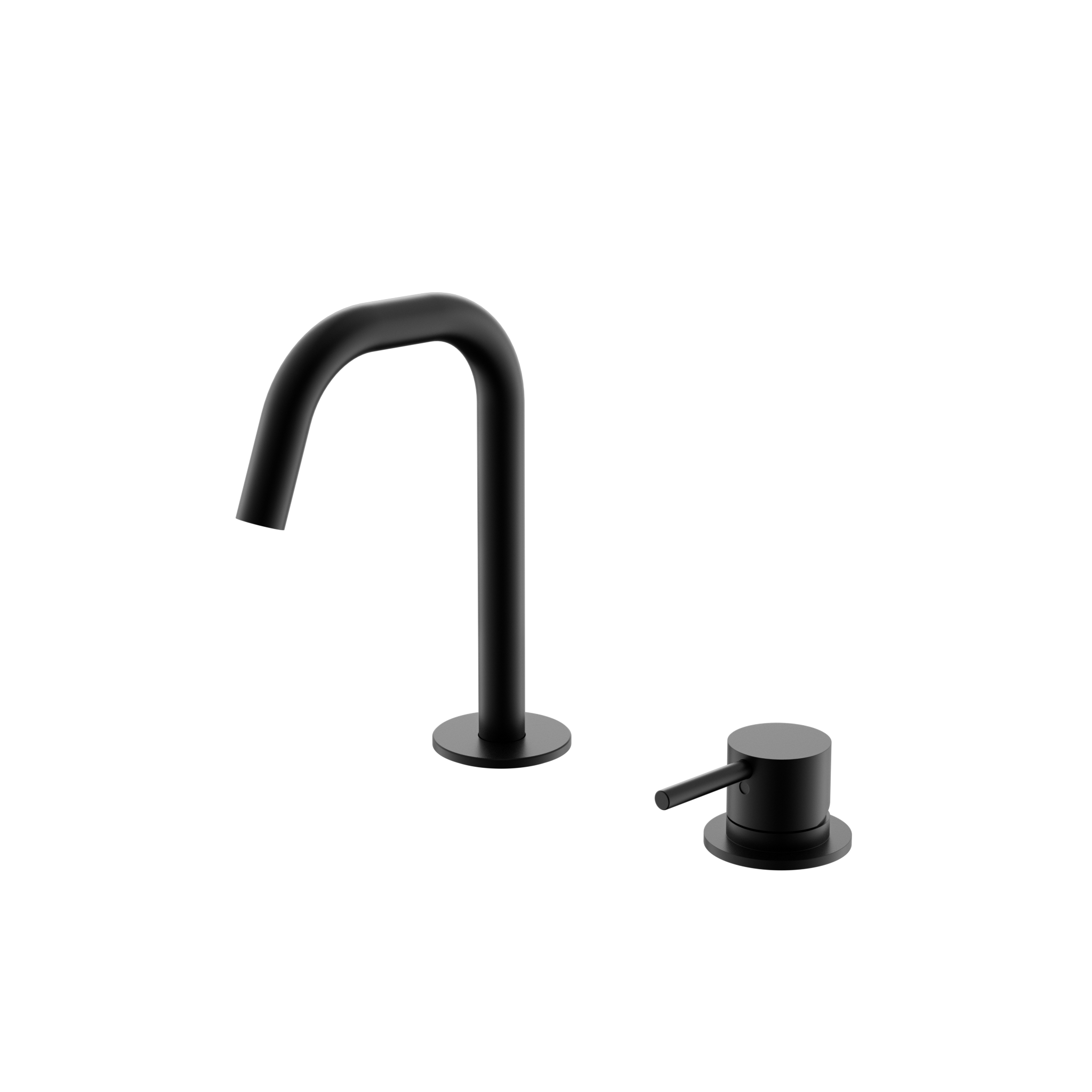 Mecca Hob Baisn Mixer Set Edge Spout Matte Black