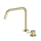 Mecca Hob Bath/Kitchen Mixer Set Edge Spout II Brushed Gold