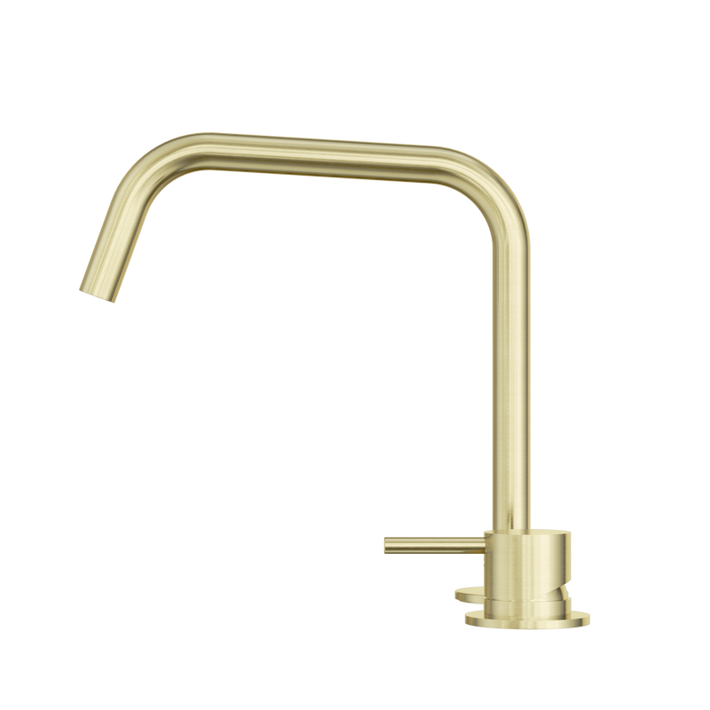 Mecca Hob Bath/Kitchen Mixer Set Edge Spout II Brushed Gold