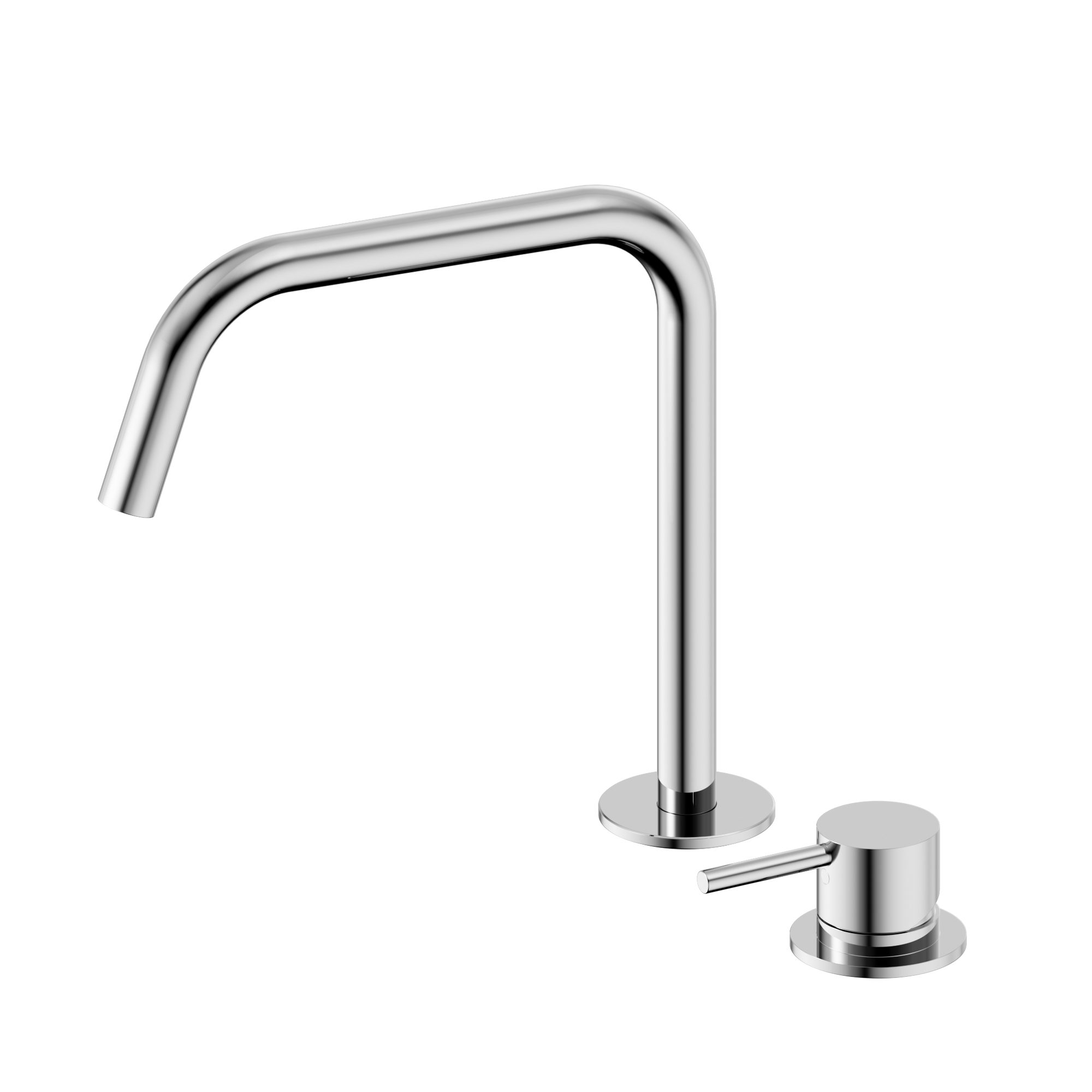 Mecca Hob Bath/Kitchen Mixer Set Edge Spout II Chrome