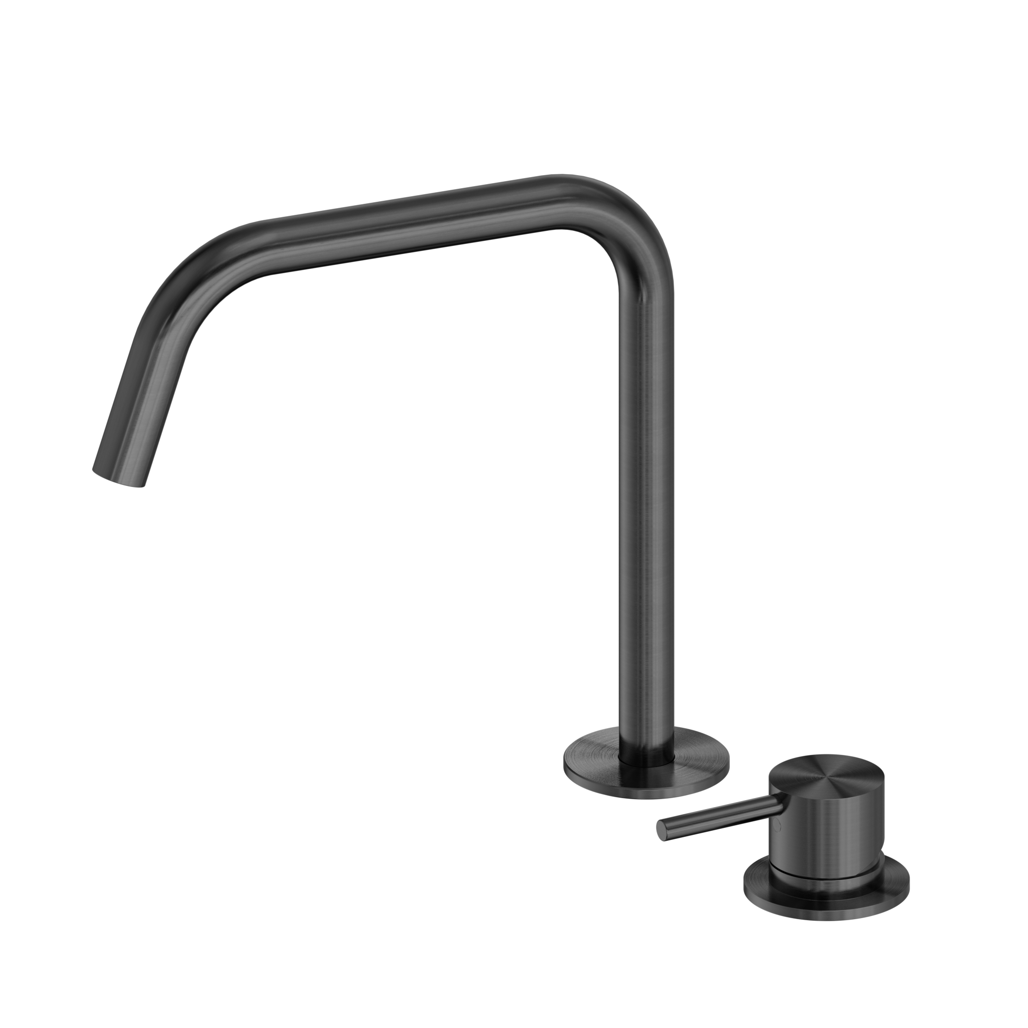 Mecca Hob Bath/Kitchen Mixer Set Edge Spout II Gun Metal