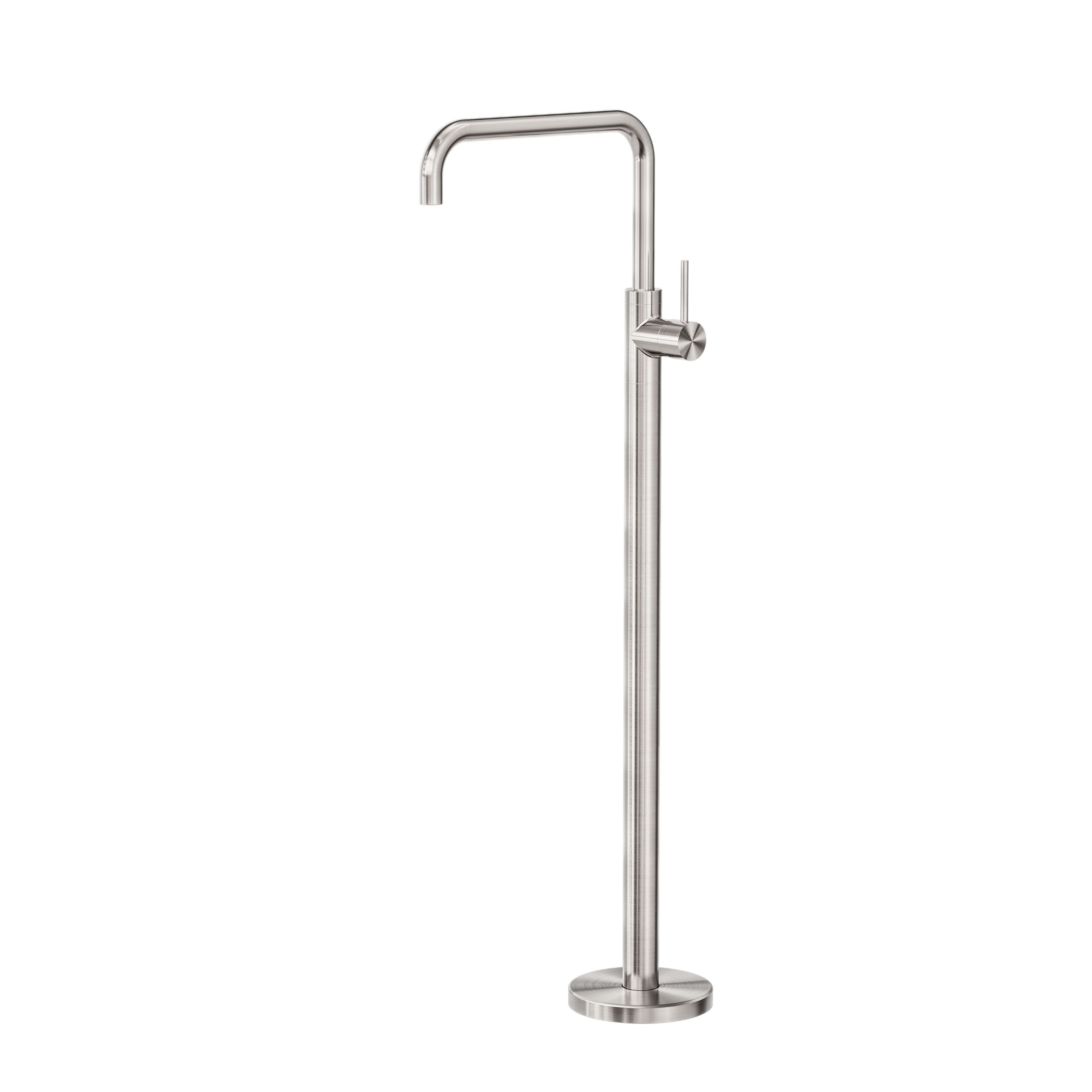 Mecca Freestanding Bath Mixer Square Shape Brushed Nickel