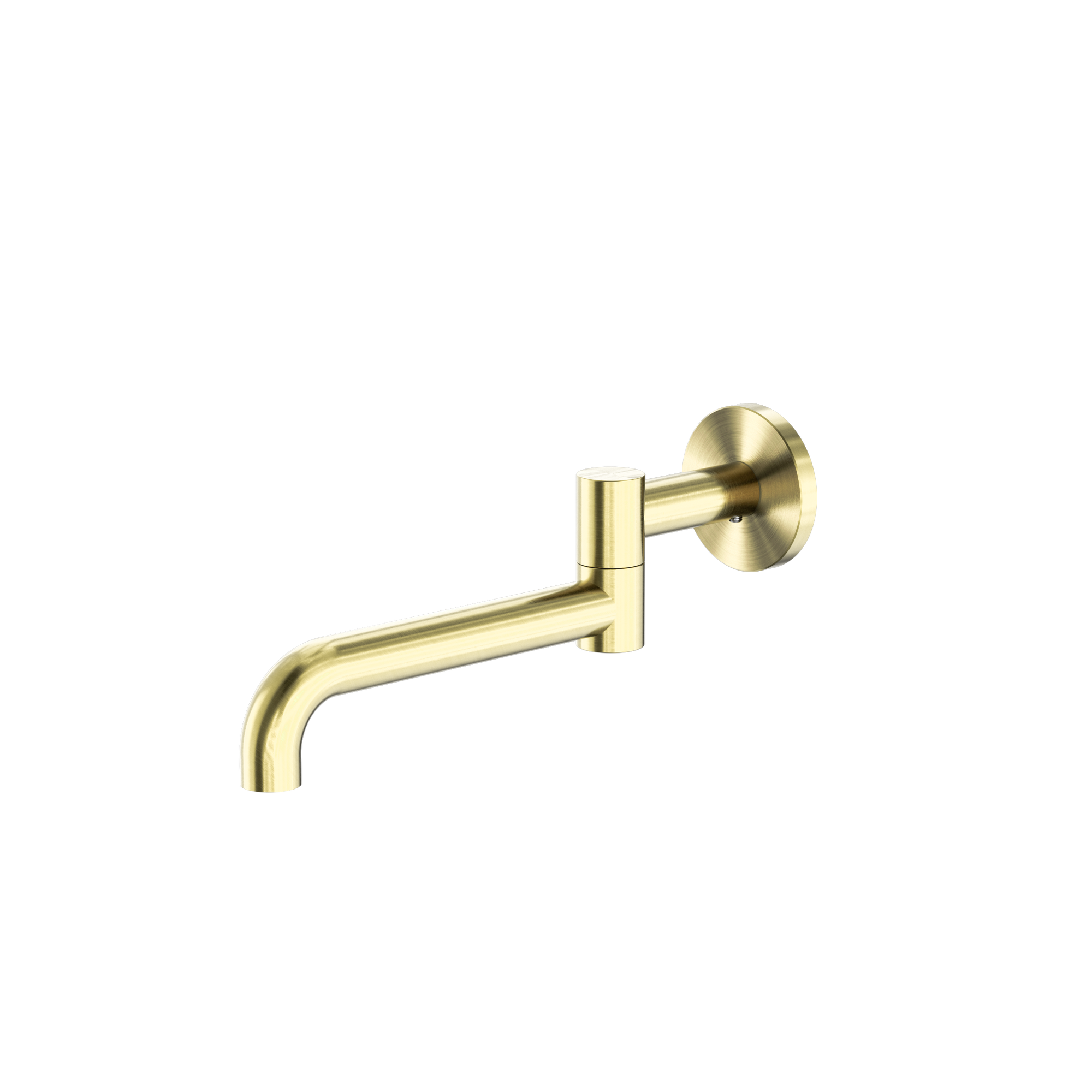 Mecca Wall Mounted Swivel Bath Spout Only 225mm Brushed Gold