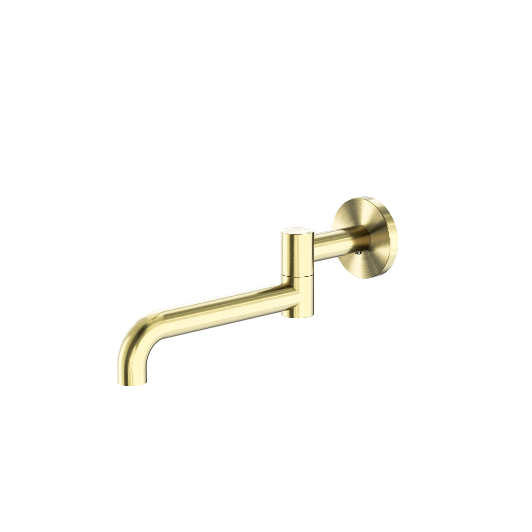 Mecca Wall Mounted Swivel Bath Spout Only 225mm Brushed Gold