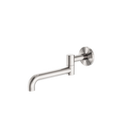 Mecca Wall Mounted Swivel Bath Spout Only 225mm Brushed Nickel