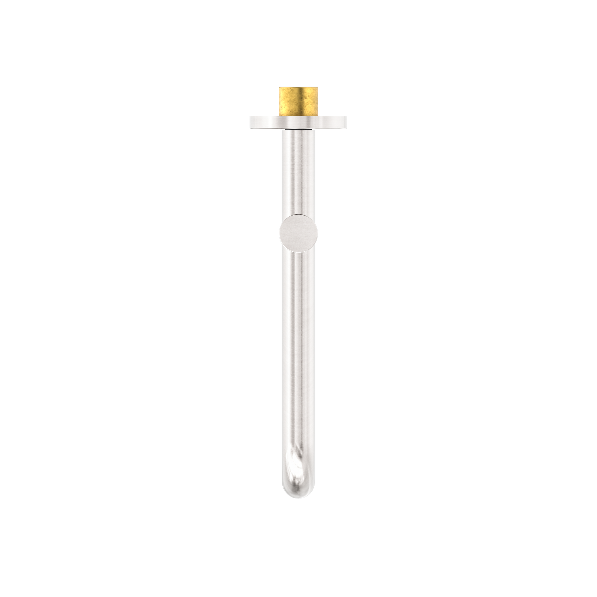 Mecca Wall Mounted Swivel Bath Spout Only 225mm Brushed Nickel