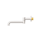 Mecca Wall Mounted Swivel Bath Spout Only 225mm Brushed Nickel