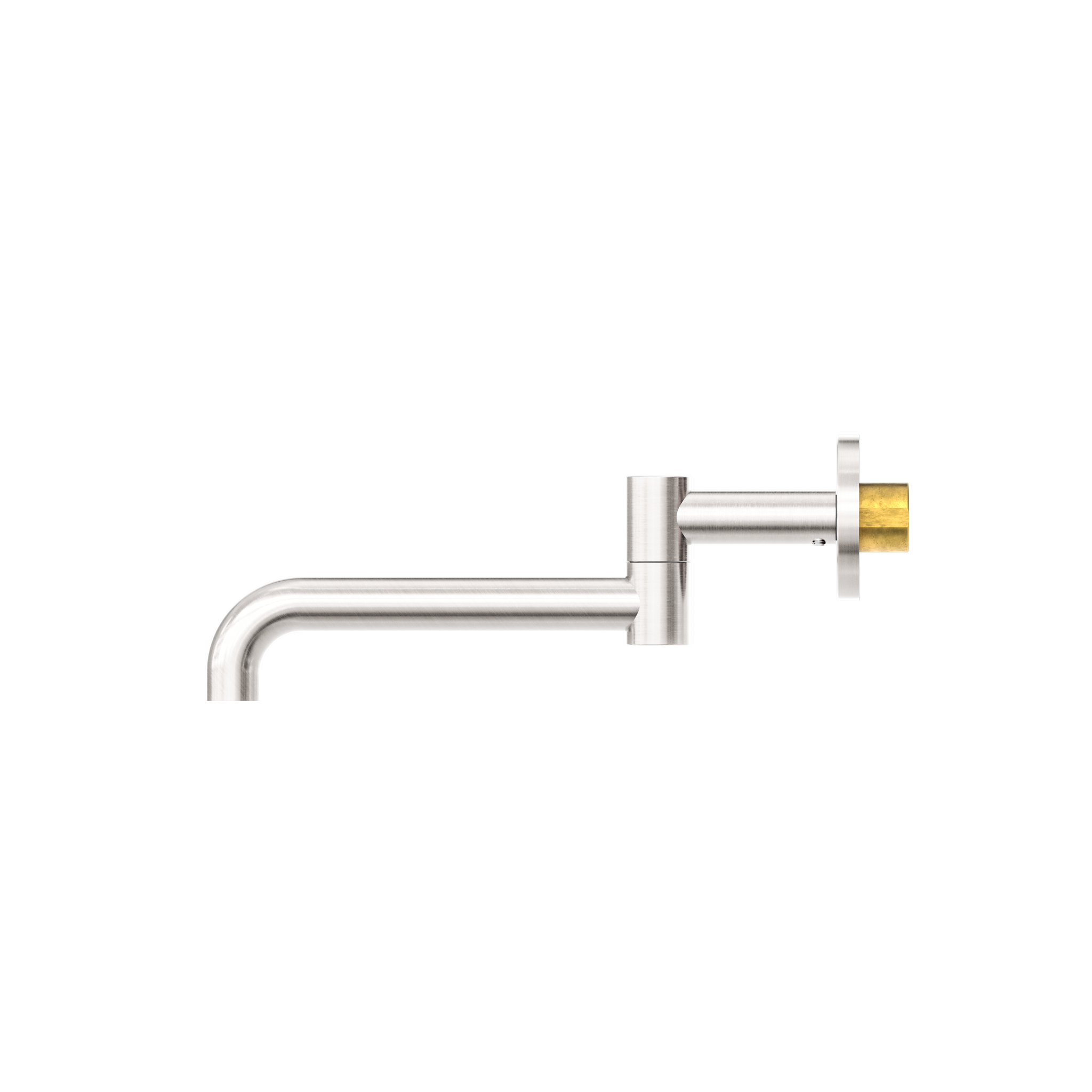 Mecca Wall Mounted Swivel Bath Spout Only 225mm Brushed Nickel