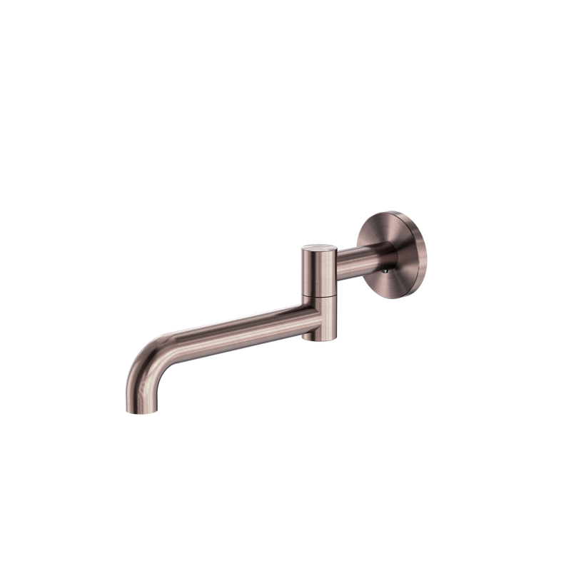 Mecca Wall Mounted Swivel Bath Spout Only 225mm Brushed Bronze