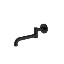 Mecca Wall Mounted Swivel Bath Spout Only 225mm Matte Black