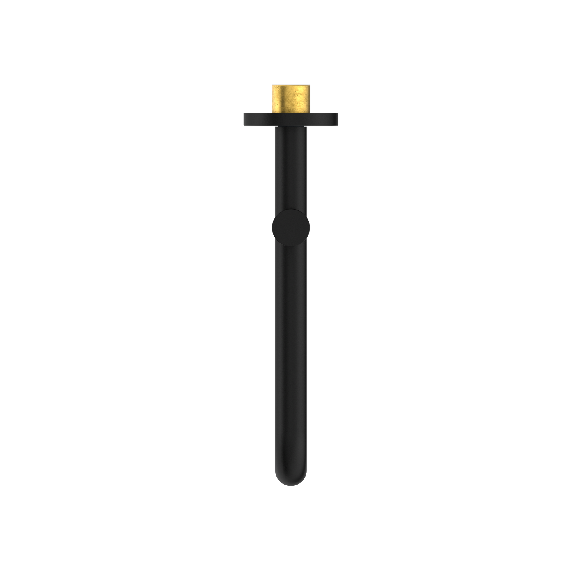Mecca Wall Mounted Swivel Bath Spout Only 225mm Matte Black
